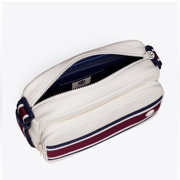 TORY BURCH CANVAS STRIPE CARGO CROSS-BODY - Picture 4 of 14